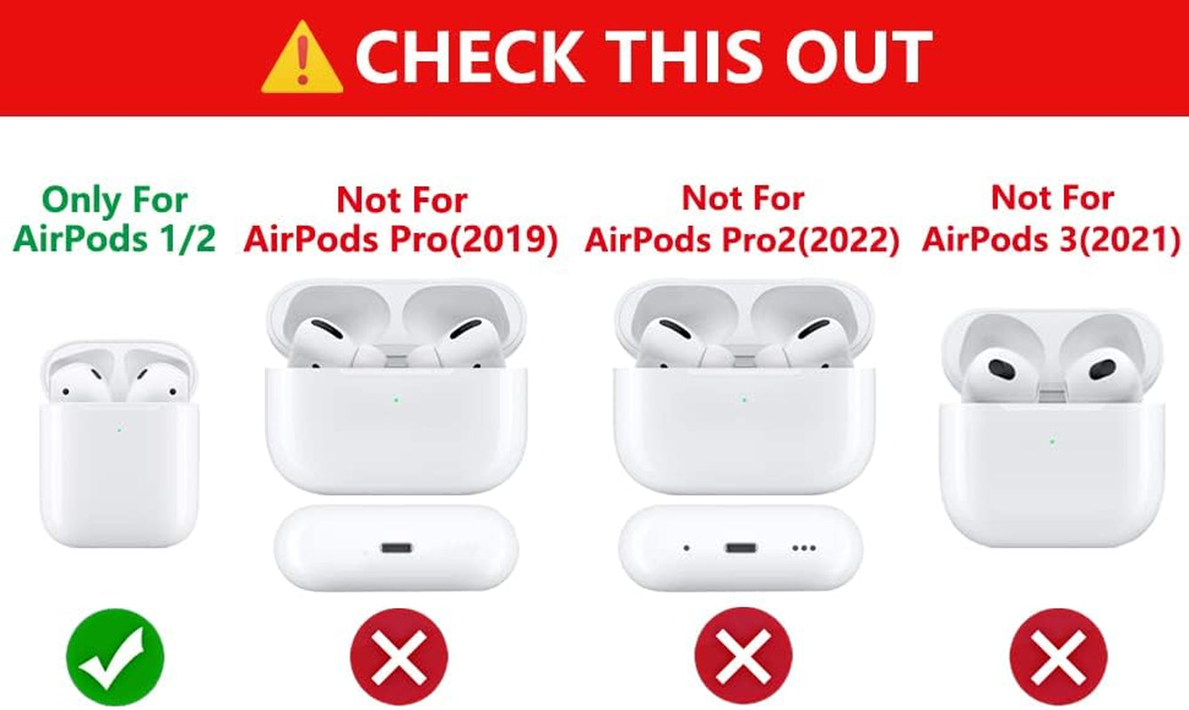 (3Pack) Case for Airpods 1 and Airpods 2, BGAANM Cartoon Silicone Case Protective Cover with Cute Funny Skin Design, with Keychain (Juice+Icecream+Bottle)  BGAANM   