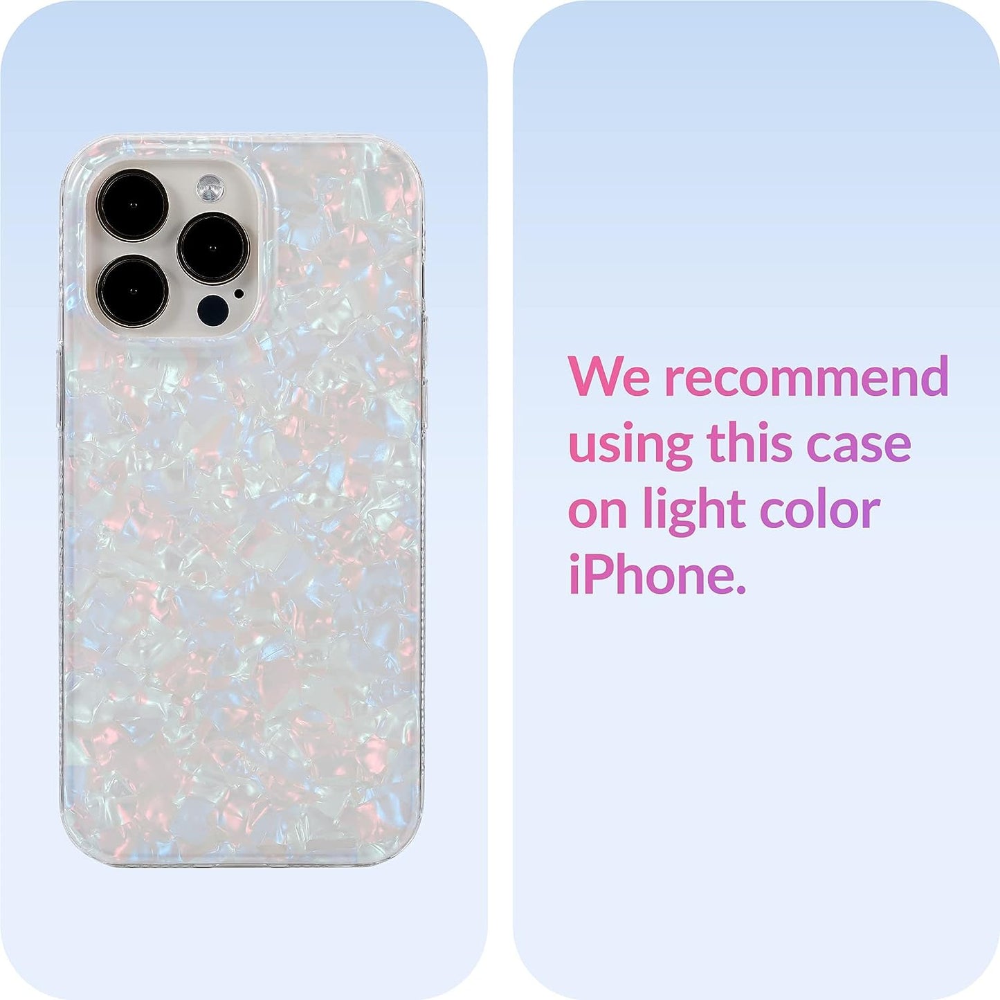 LONLI Hue - for Iphone 14 Pro (6.1-Inch) - Pearl Tort Phone Case for Women, Girls and Men - Just in Case Series  LONLI CO., LIMITED   