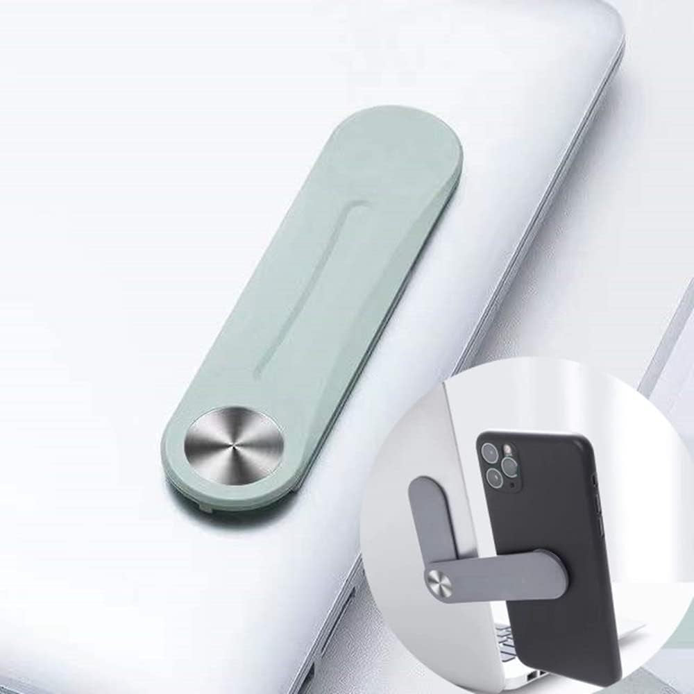 Dlmlemu Magnetic Phone Holder for Laptop, Slim Portable Adjustable Computer Monitor Side Clip Expansion Bracket for 4 - 8 Inches Iphone Smartphone, Mobile Phone Holder for Laptop Side Mount  Dlmlemu Green  