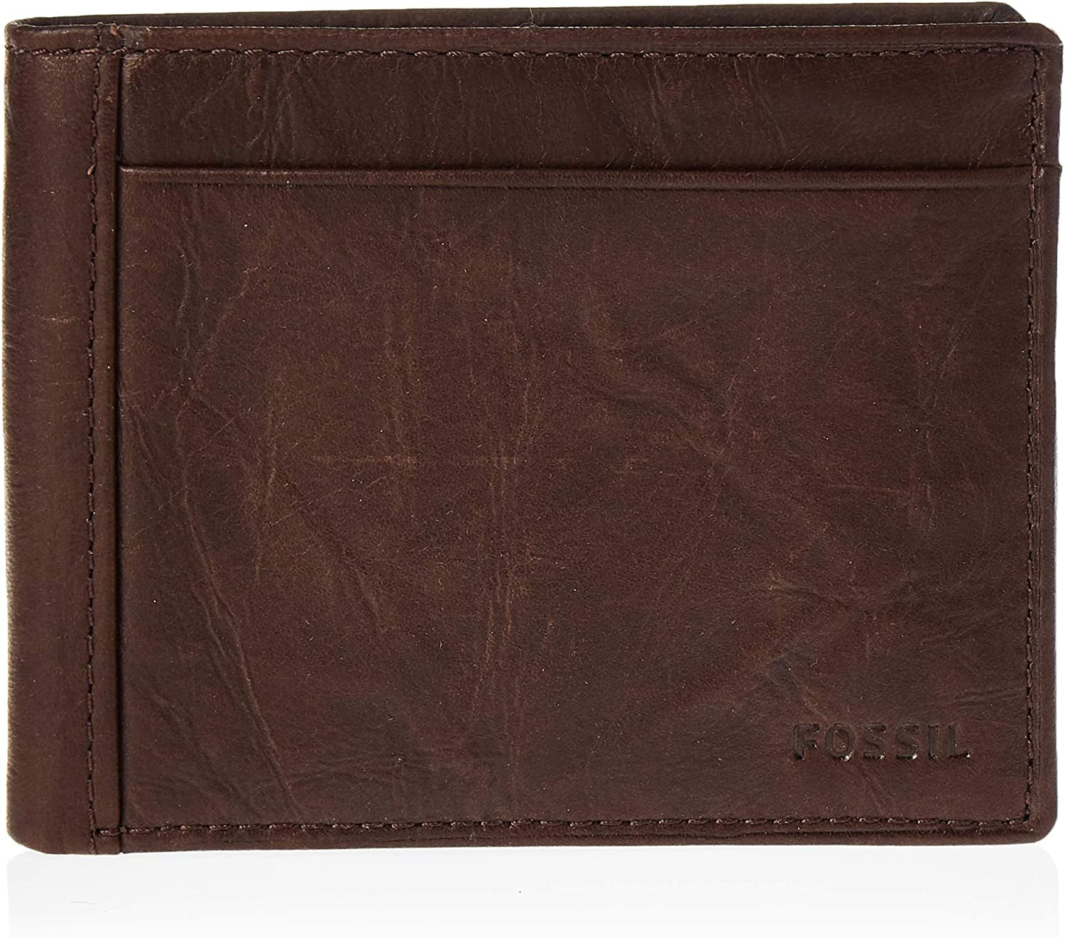 Fossil Men'S Leather Bifold Wallet with Flip ID Window  Fossil Men's Accessories Neel Brown  