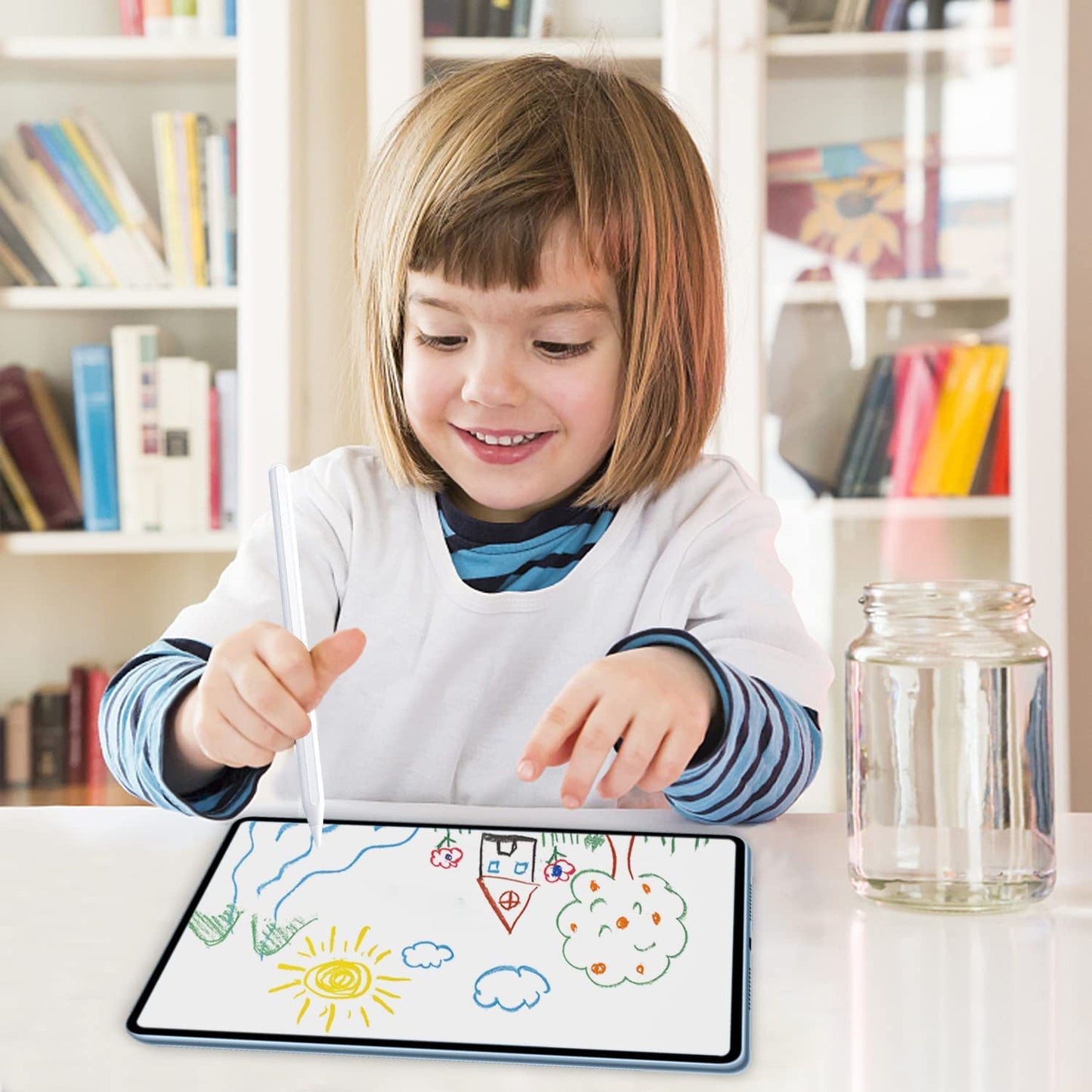 BLEBLE Replacement Tips for Apple Pencil 1St/2Nd Generation & Logitech Crayon, Fine Point Well Precision Control Apple Pencil Nibs for Ipad Pro/Air/Mini Pencil, 6 Pack, White  BLEBLE   