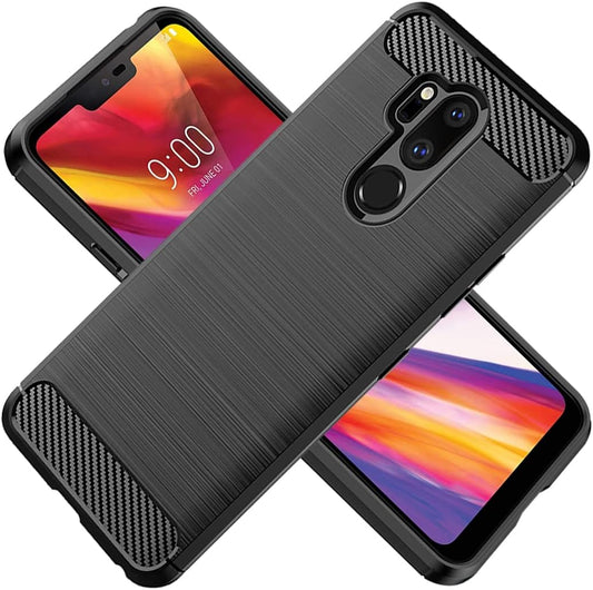 KOARWVC Phone Case for LG G7/LG G7 Thinq/Lg G7+ Thinq Case,Lg G7 Plusthinq LM-G710 Case Carbon Fiber Shockproof Rugged Shield Anti-Scratch Soft TPU Back Cover Cases for LG G7 Thinq (Black)  KOARWVC   