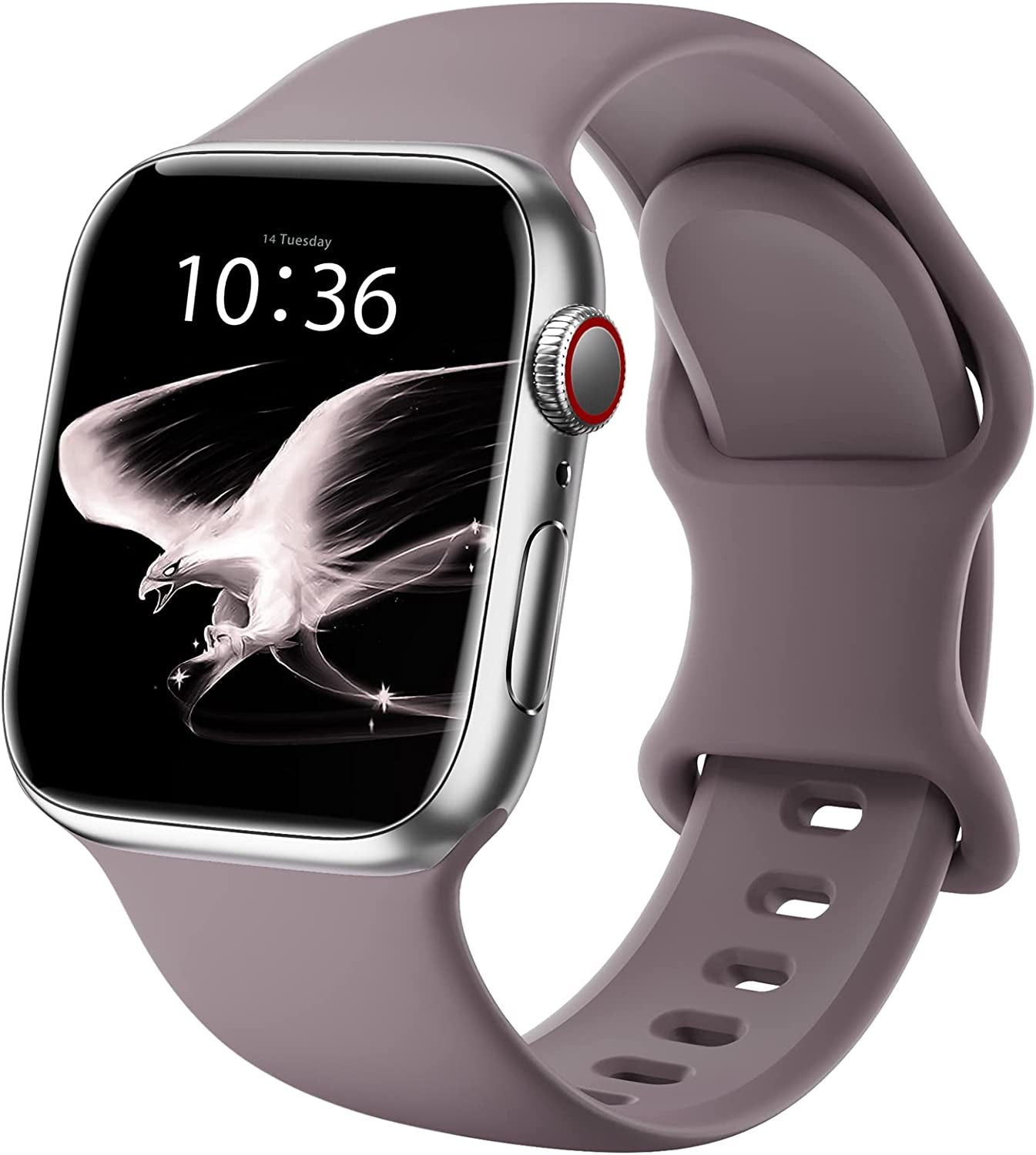 ZALAVER Bands Compatible with Apple Watch Band 38Mm 40Mm 41Mm 42Mm 44Mm 45Mm 49Mm, Soft Silicone Sport Replacement Band for Iwatch SE Ultra Series 8 7 6 5 4 3 2 1 Women Men  ZALAVER Smoke Violet 38mm/40mm/41mm 