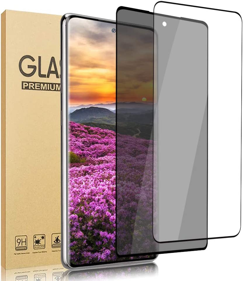 [2+2 Pack] Galaxy Note 20 Ultra 6.9 Inch Privacy Screen Protector with Camera Lens Protector, Fingerprint Compatible, Bubble Free, Flexible Anti-Spy TPU Film for Samsung Galaxy Note 20 Ultra 5G  AFSKU Galaxy S21 Glass Plus 6.7 Inch.  