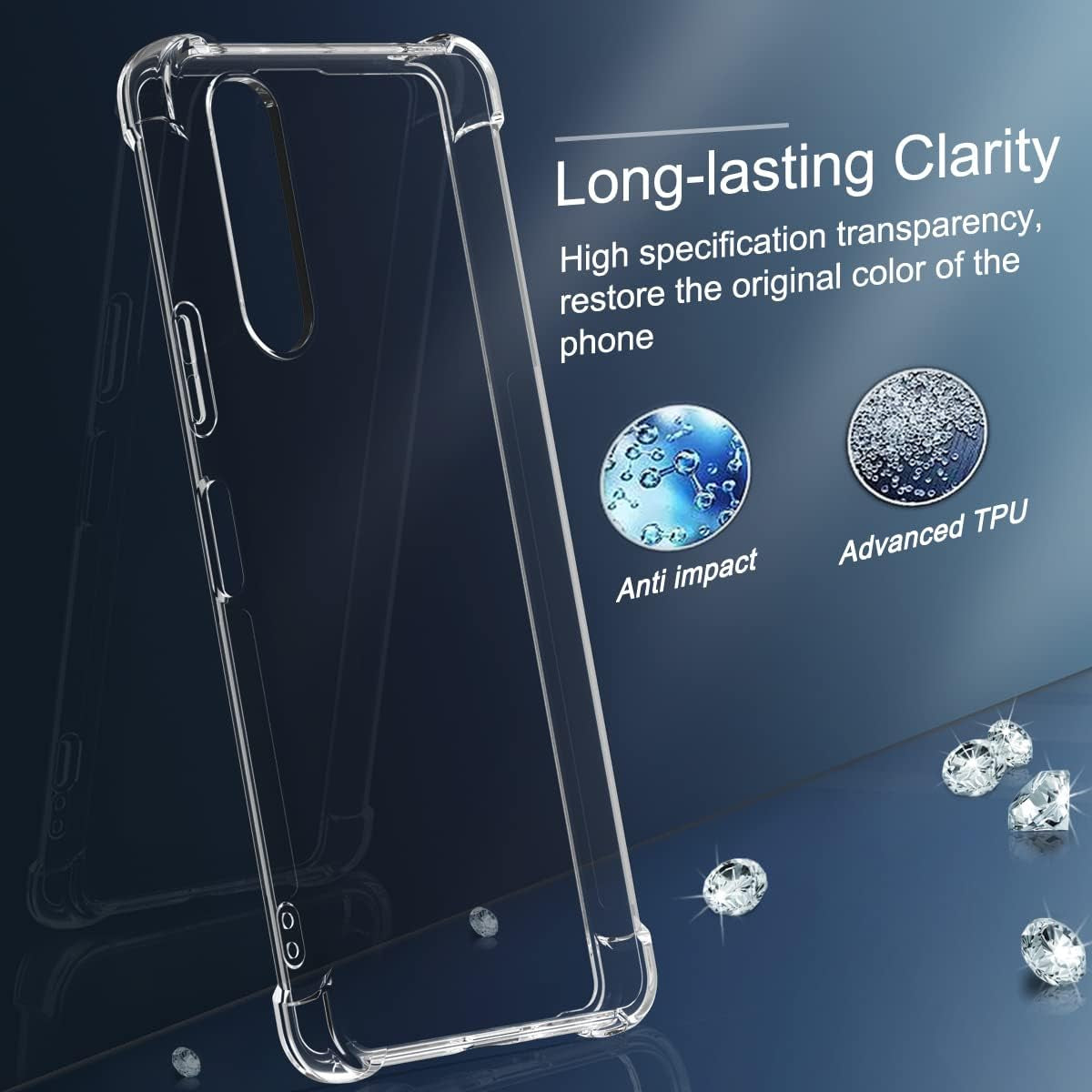 Osophter for Xperia 10 V Case,Xperia 10 5 Case Clear Women Girls Boys Reinforced Corners TPU Shock-Absorption Flexible Cell Phone Cover for Sony Xperia 10 V(Clear)  Osophter   