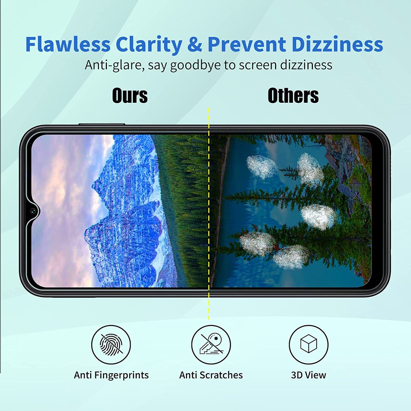 [3+3 Pack] Galaxy A14 Screen Protector with Camera Lens Protector, HD Tempered Glass Film, 9H Hardness, anti Scratch, Easy Installation, Bubble Free for Samsung Galaxy A14 5G  Corefyco Direct   