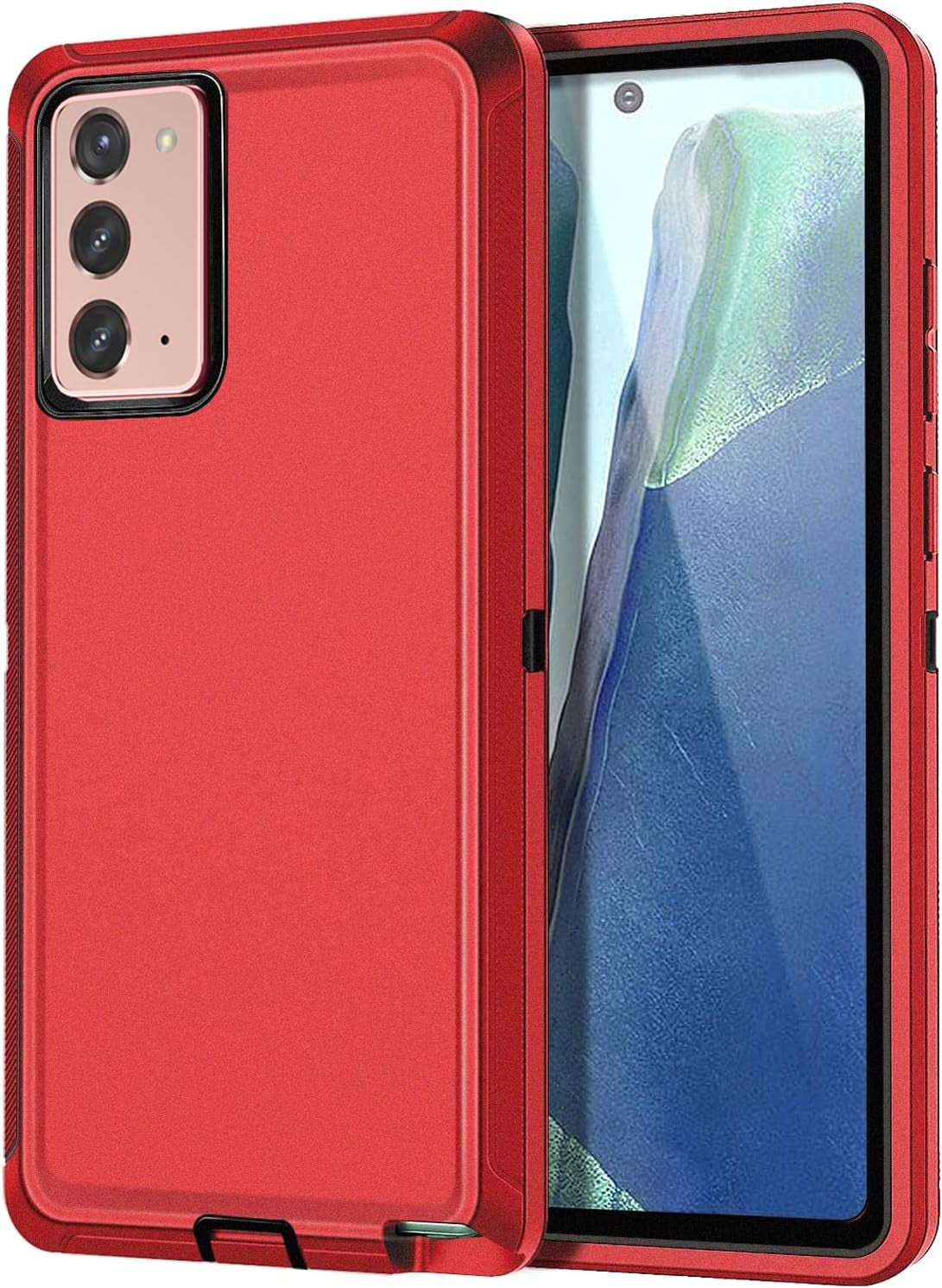 Galaxy Note 20 Case for Samsung Galaxy Note 20 Case Military Drop Shockproof Armor Heavy Duty Rugged 3 in 1 Protection Cover for Galaxy Note 20 Phone Case (Navy+Blue)  TORRTOWAY Red+Black  