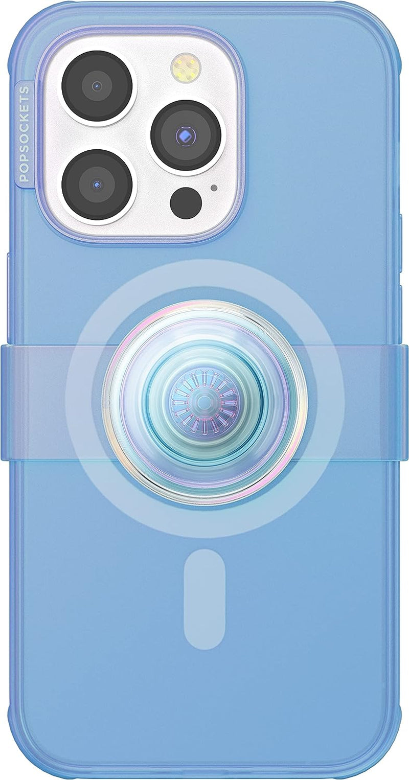 Popsockets Iphone 14 Pro Case with Phone Grip and Slide Compatible with Magsafe, Phone Case for Iphone 14 Pro, Wireless Charging Compatible - Pink Translucent  PopSockets Blue Translucent  