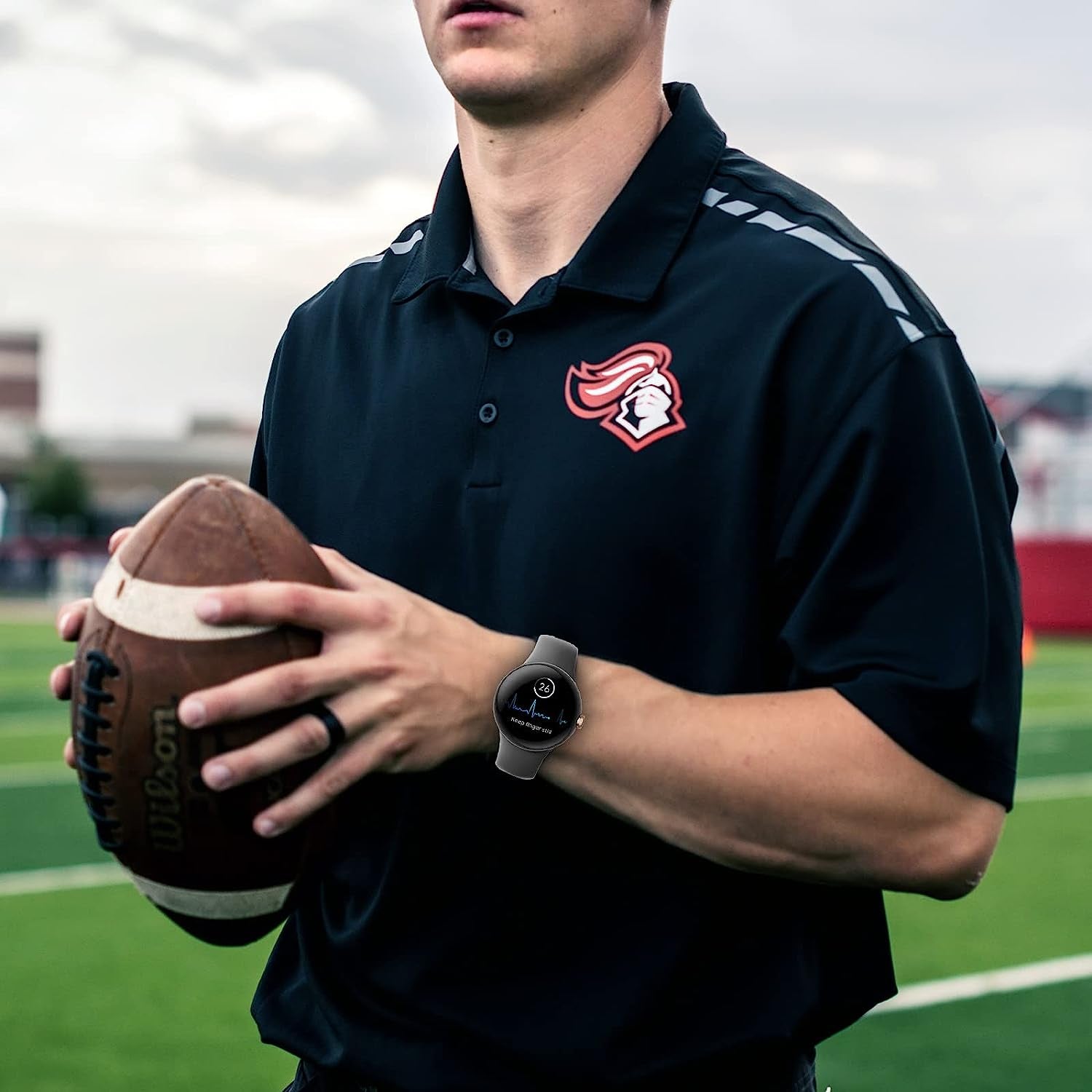 Miimall Compatible for Google Pixel Watch Band, Soft Silicone Sport Wristband for Men Women, Breathable Lightweight Replacement Strap Bracelet for Pixel Watch, 2022(Black-Large)  Miimall   