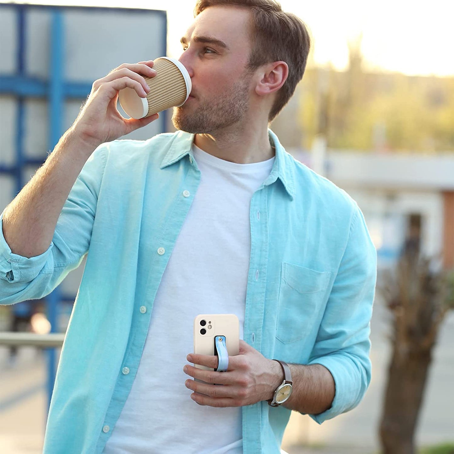 Weewooday 6 Pieces Phone Strap Grip Holder Finger Cell Phone Grip Telescopic Phone Finger Strap Stand Universal Finger Kickstand for Most Smartphones (Tie Dye Colors)  Weewooday   