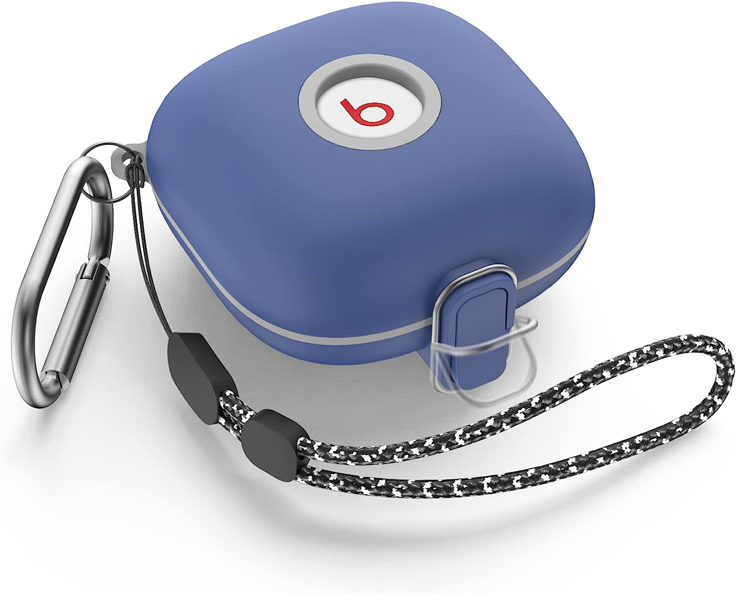 [Upgrade Secure Lock] Case for Beats Fit Pro 2021, WOFRO Shock-Absorbing Protective Cover TPU Hard Shell with Anti-Lost Lanyard/Keychain[One-Click Pop] (Red)  WOFRO Blue  