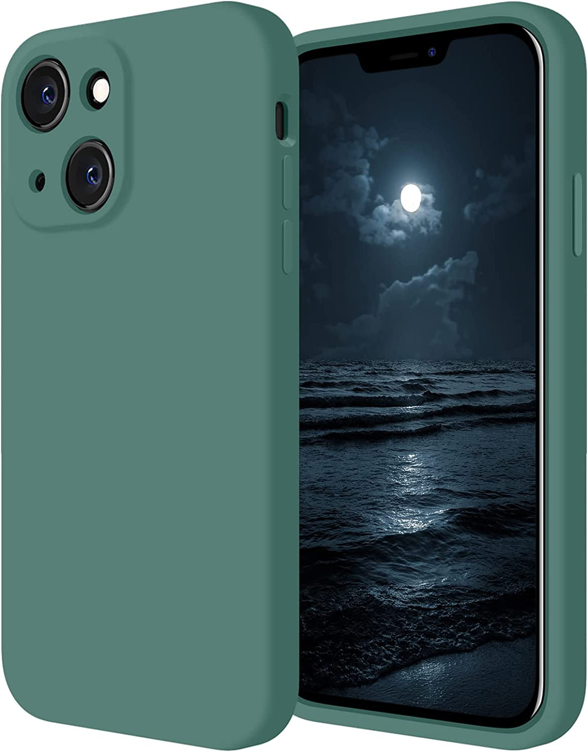 Firenova for Iphone 14 Case, Silicone Upgraded [Camera Protection] Phone Case with [2 Screen Protectors], Soft Anti-Scratch Microfiber Lining Inside, 6.1 Inch, Clove Purple  FireNova Midnight Green  