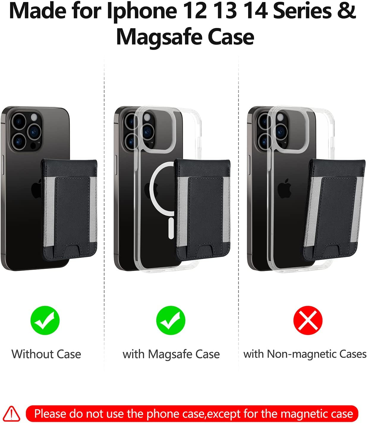 2-In-1 Magsafe Wallet, Up-Grade with Iphone Wallet and Adjustable Stand, Open ID Window, Magnetic Wallet for Iphone 14 Pro Max/14 Pro/14/14 Plus/13/12 Series, 9 Cards Holder, Vegan Leather, Black  ExtreLife   