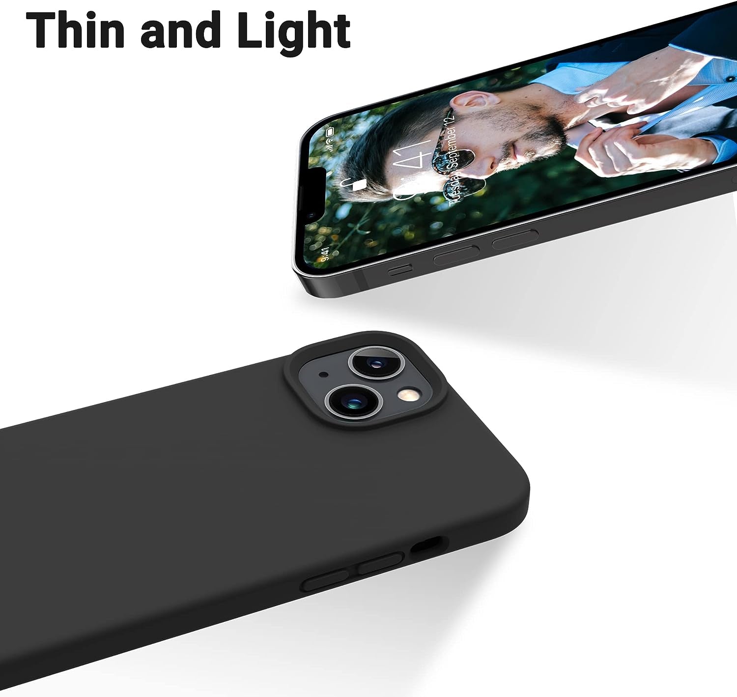 OTOFLY Designed for Iphone 14 plus Case, Silicone Shockproof Slim Thin Phone Case for Iphone 14 plus 6.7 Inch （Black）  OTOFLY Direct   