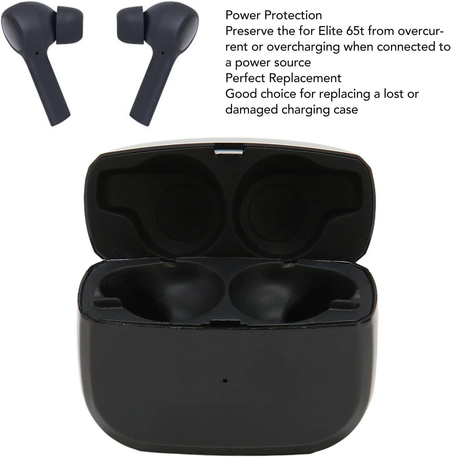 Wireless Charging Box Fits Firmly Easy to Remove 500Mah Headphone Wireless Charging Box Power Protection for Elite Active 65T Replacement for Elite 65T  Cryfokt   