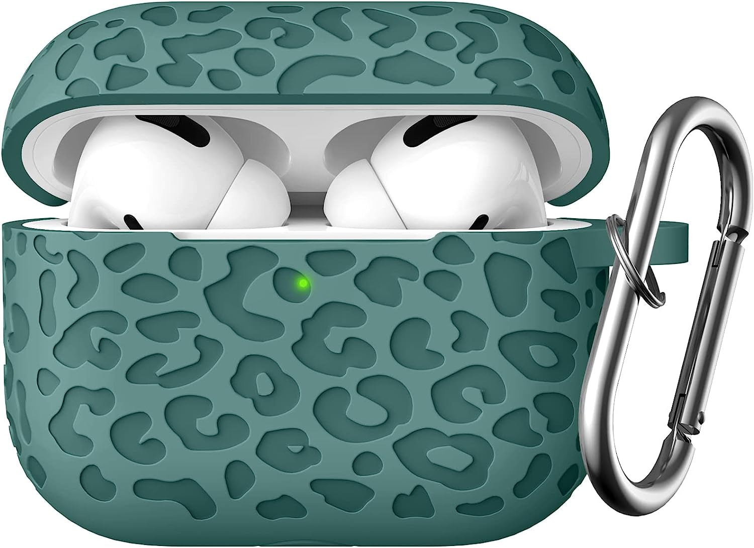 Lerobo Flower Engraved Case Compatible with Airpods Pro 2 Case Cover, Cute Soft Silicone Skin Cover Full Protective Case for Apple Airpods Pro Case 2Nd/1St Generation Front LED Visible, Lilac  Lerobo A-Pine Green  