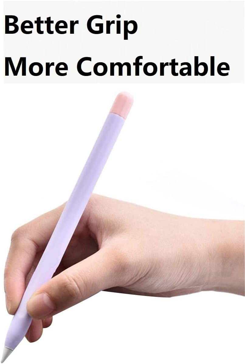 JNSA 4 Pack Ipencil 1 Sleeve Cover Silicone Holder Compatible with Apple Pencil 1St Gen, Grip Skin Case Accessories Compatible with Ipad Pencil 1 Gen with Nib Cap,Pc14Pwpgp  JNSA   