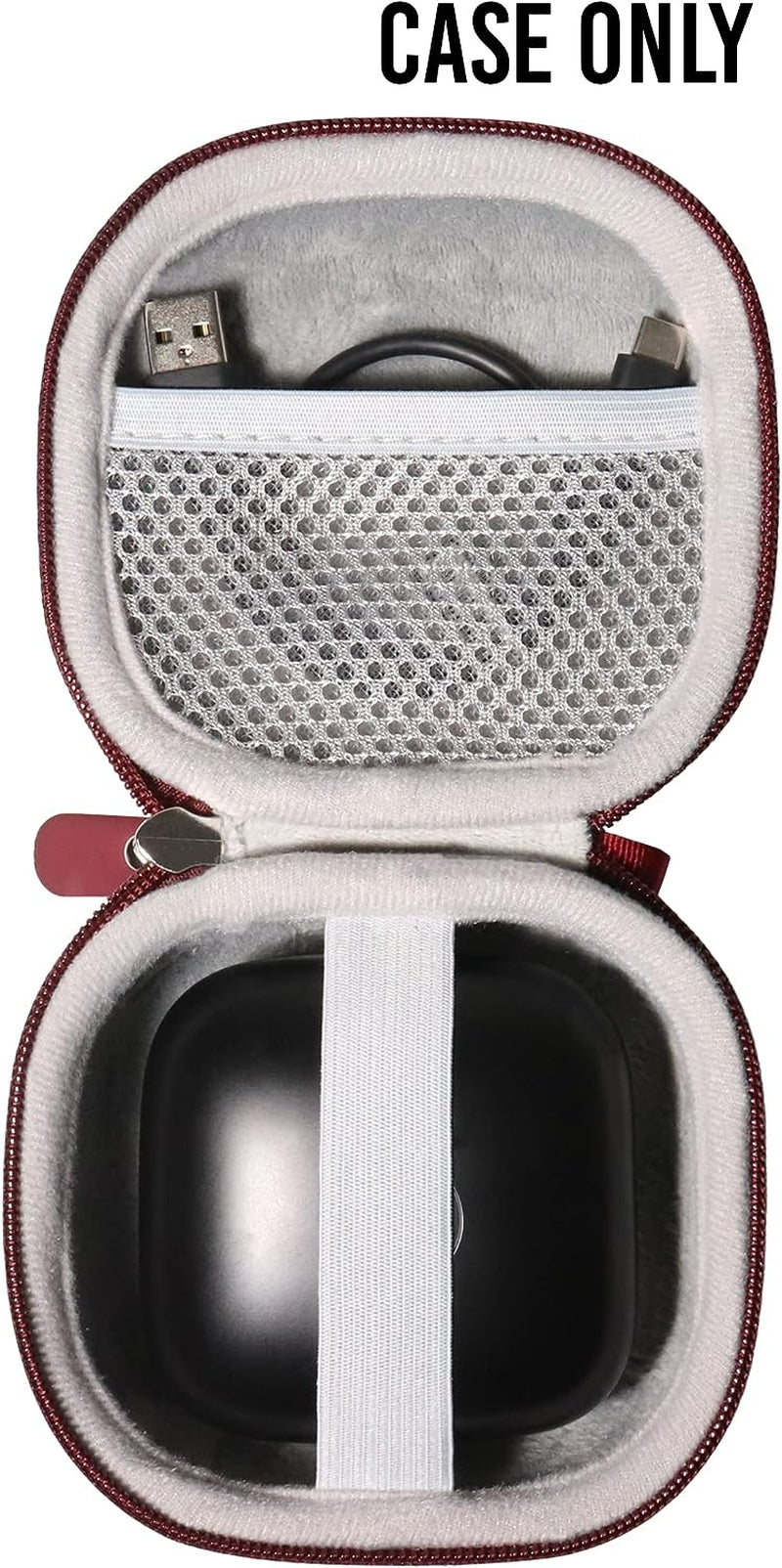 Wgear Customized Travel Case for Beats Powerbeats Pro - Totally Wireless Earphones, Mesh Cable Pocket, Elastic Secure Strap, Elite Wrist Strap  WGear   