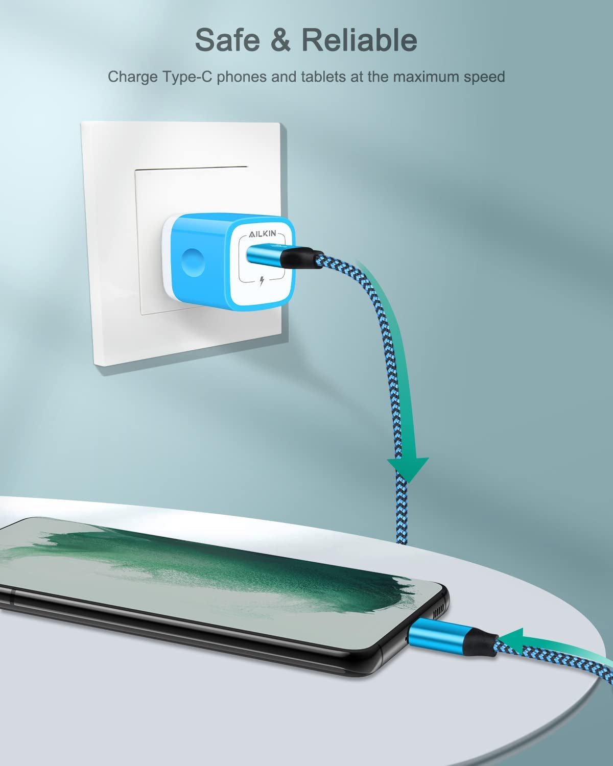 Android Charger for Samsung Galaxy S23 S22 Ultra S21+ S21 S20 Fe 5G S10 A12 A02S A03S A53 5G Note 20, Google Pixel 7 Pro 6 6A 5 5A USB C Charger Block +6 Ft Long USB to USBC Cable Fast Charging Type C  Shenzhen Putuo Technology Co.,Ltd   