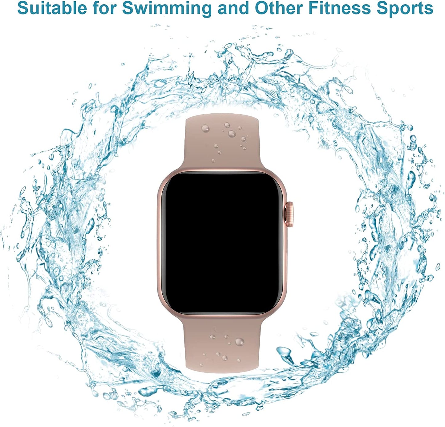 Arctime 4 Pack Silicone Bands Compatible with Apple Watch Band 38Mm 40Mm 41Mm 42Mm 44Mm 45Mm 49Mm, Soft Sport Breathable Strap Replacement Wristbands for Iwatch Ultra Series 8 SE 7 6 5 4 3 2 1  Arctime   