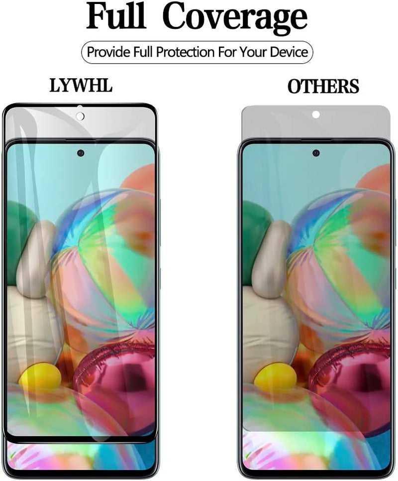 [2 Pack] for Samsung Galaxy A71 / A72 / A73 Privacy Screen Protector, anti Spy 9H Tempered Glass for Galaxy A73 5G A71 A72 (4G/5G), Case Friendly Full Coverage anti Scratch Bubble Free Easy Install  A Pink Shop   