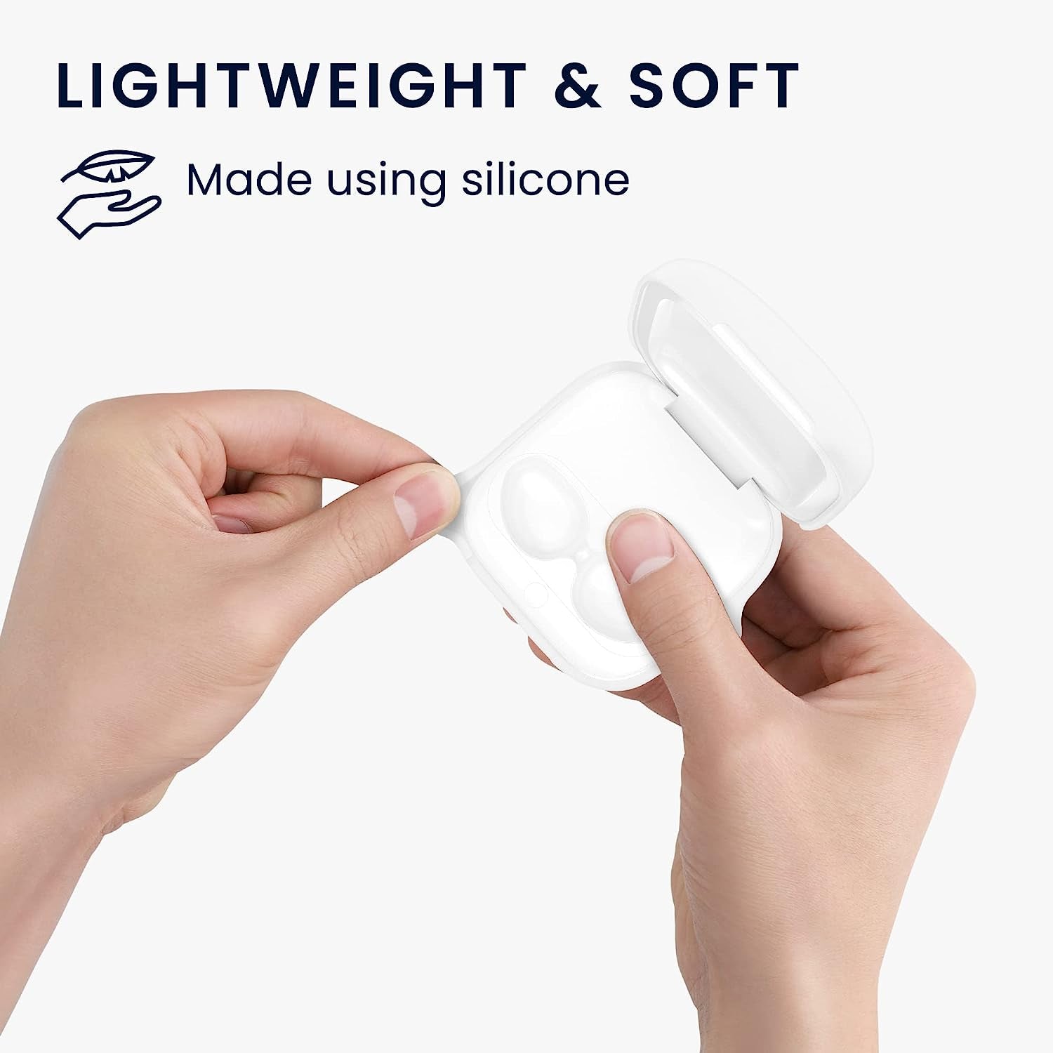 Kwmobile Case Compatible with Beats Fit Pro Case - Silicone Cover Holder for Earbuds - White  KW-Commerce   