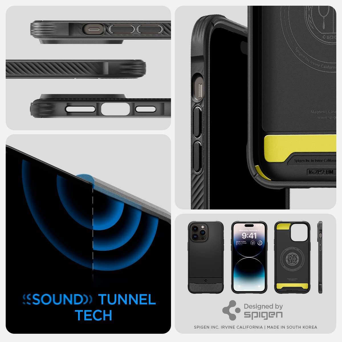 Spigen Rugged Armor (Magfit) Compatible with Magsafe Designed for Iphone 14 Pro Case (2022) - Matte Black  Spigen   