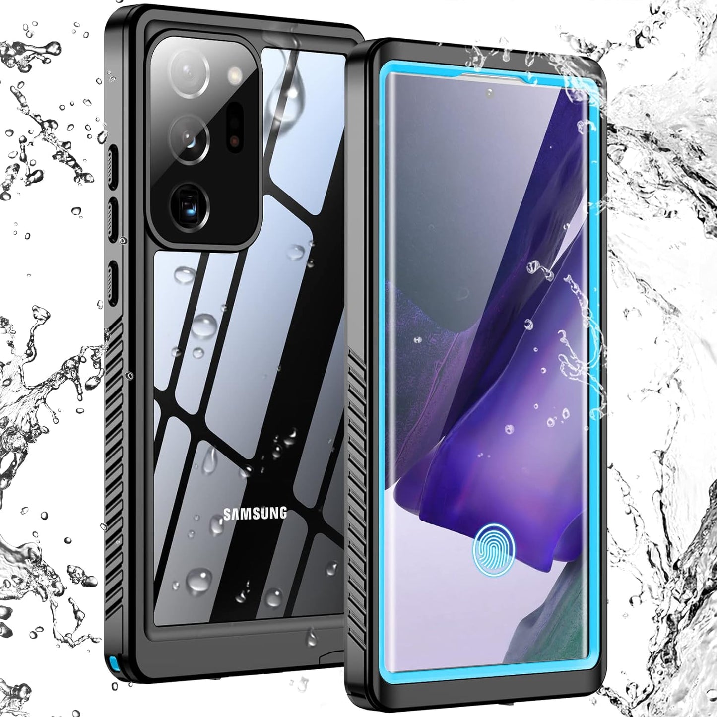 Temdan for Samsung Galaxy Note 20 Ultra Case Waterproof, Built in Screen Protector 360° Full Body Heavy Duty Shockproof IP68 Waterproof Note 20 Ultra Case for Samsung Note 20 Ultra 5G 6.9"-Blue  Temdan   