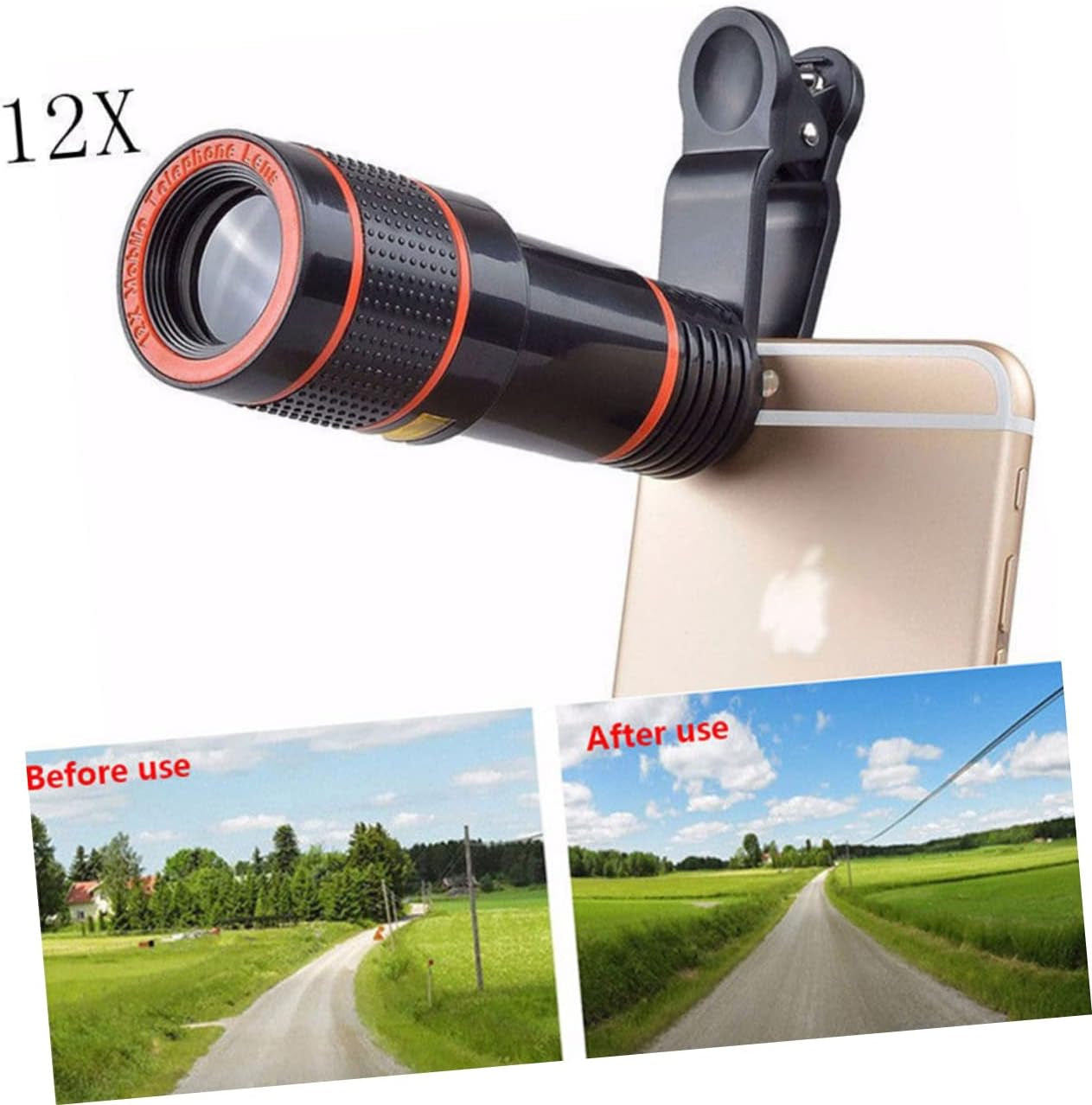 UKCOCO Phone Lens Camera Accessories Telephoto Lens Monocular Zoom Optical Lens Telephoto Lens with Tripod Camera Lens Appendix Tripod Black Telephoto Cell Phone Lens  UKCOCO   