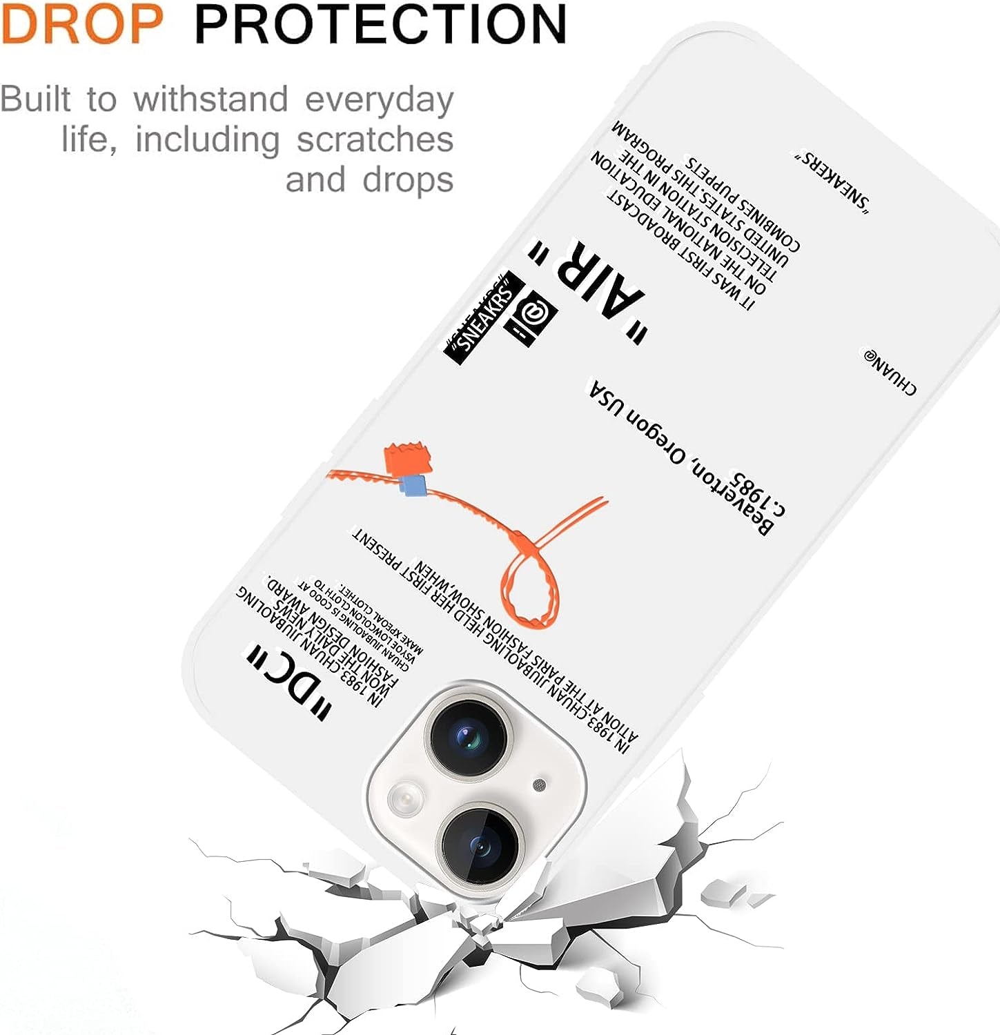 2 Pack Cool Phone Case for Iphone 13 Mini Case 5.4",Fashion Sports Shoes Brand Pattern Design, Creative Label Printed Black White Cover for Women Men Boys Girls,Soft TPU Cases for Iphone13 Mini, 1  LJX US   