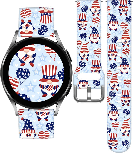 Watch Bands Compatible with Samsung Galaxy Watch 40Mm 41Mm 42Mm 44Mm 45Mm 46Mm, 20Mm Pattern Replacement Silicone Strap for Galaxy Watch 5 / Watch 5 Pro / Watch 4 / Watch 4 Classic / Watch 3 (41Mm) / Watch Active 2 / Watch Active / Watch (42Mm)  Vieeki   