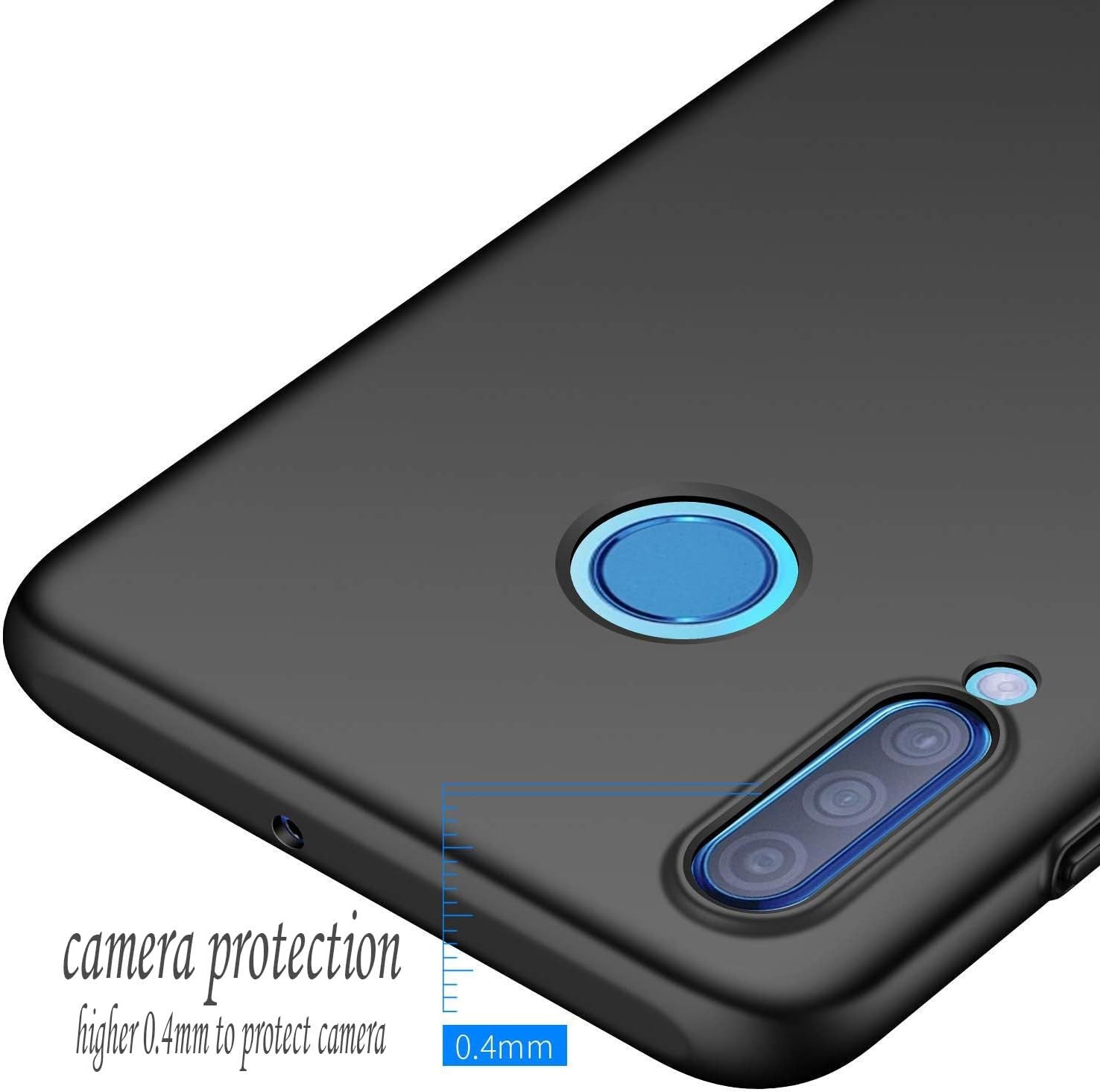 Winpromise Phone Case for Huawei P30 Lite Case [Anti-Scratch] [Durable Premium Plastic] [Ultra Thin] [Silky Feel] Slim Protective Hard Cover for Huawei P30 Lite (Black)  Winpromise   