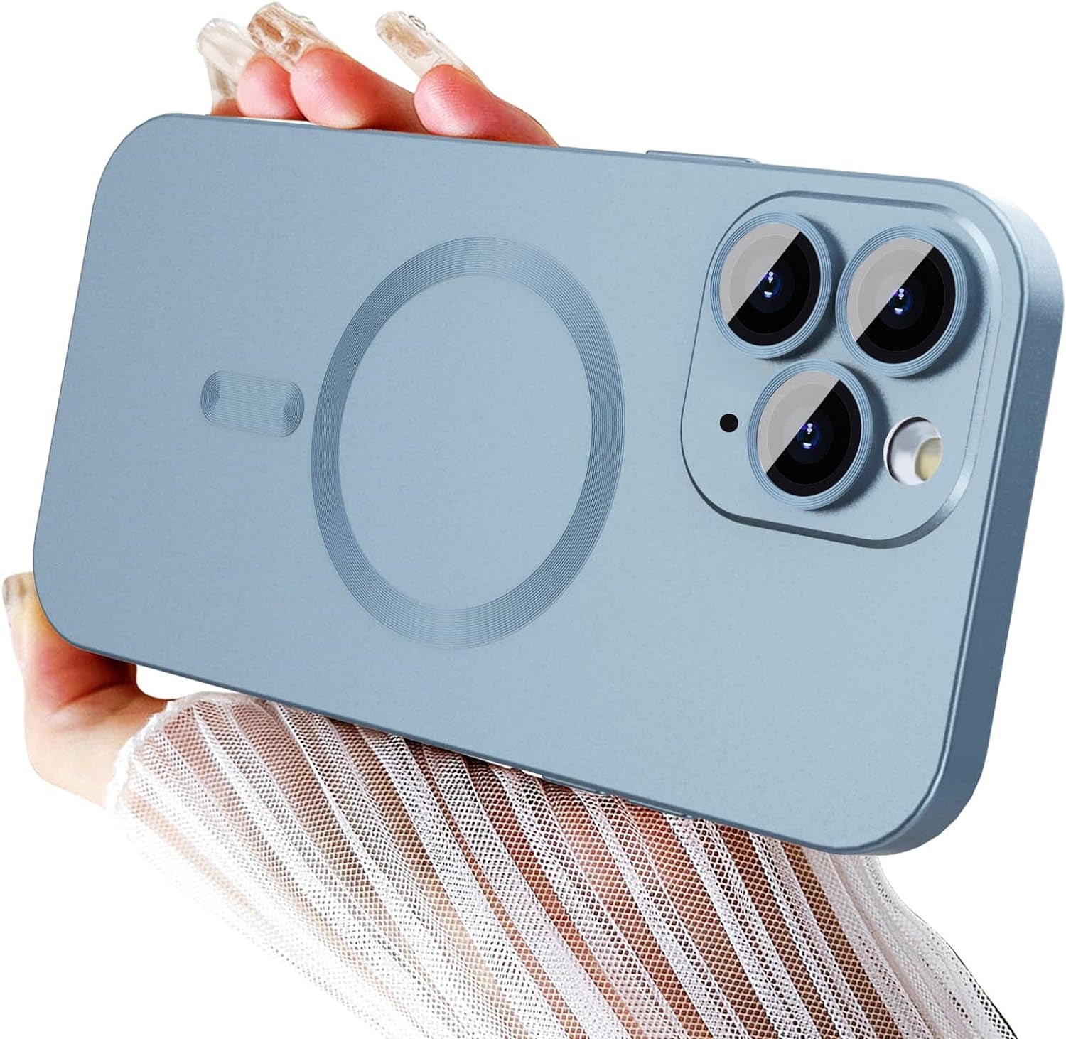 Womdakon Magnetic Case for Iphone 11 Pro Max Phone Case for Women, [Adaptation with Magsafe] Matte Luxury Soft Metallic Luster Design for Iphone 11 Pro Max 6.5'' with Camera Protector-Green  Womdakon Blue  