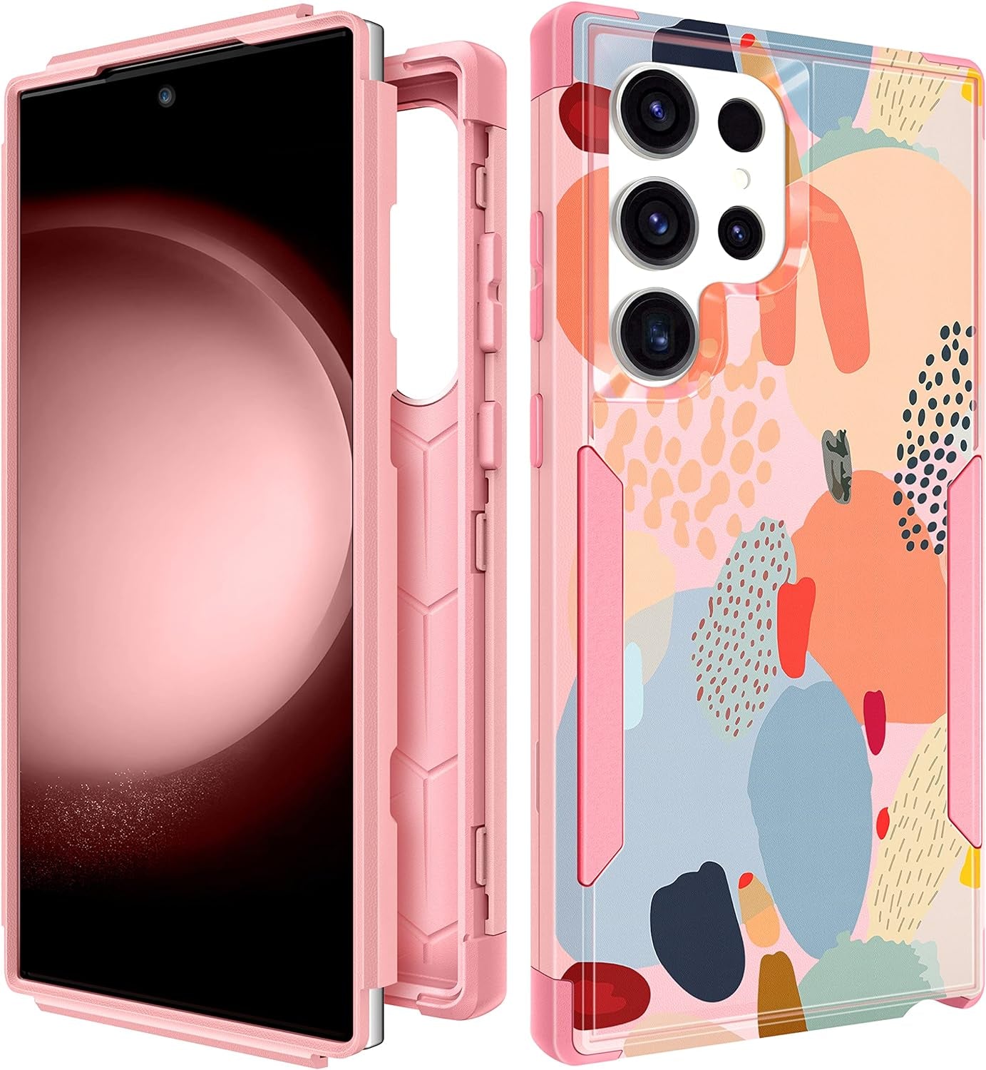 Plakill for Samsung Galaxy S22 Ultra Case Heavy Duty Protective Designer Strawberry Drop Tested Cute Cases for Men Women Girls Shockproof Protection Rugged Bumper Phone Cover for S22 Ultra 6.8"  Plakill Abstract  