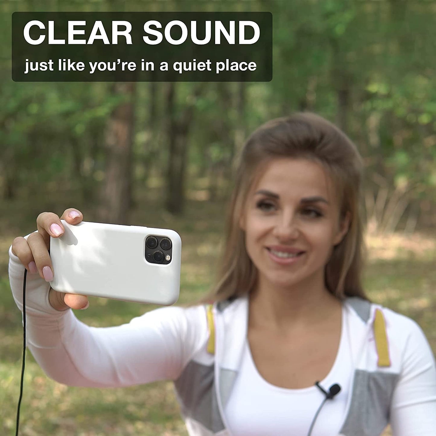 Professional Grade External Lavalier Microphone for Iphone Ipad Ipod - Lapel Omnidirectional Condenser Mic Phone Audio Video Recording Portable Clip-On for Vlogging, Youtube, Interview, Tiktok (12Ft)  PowerDeWise   