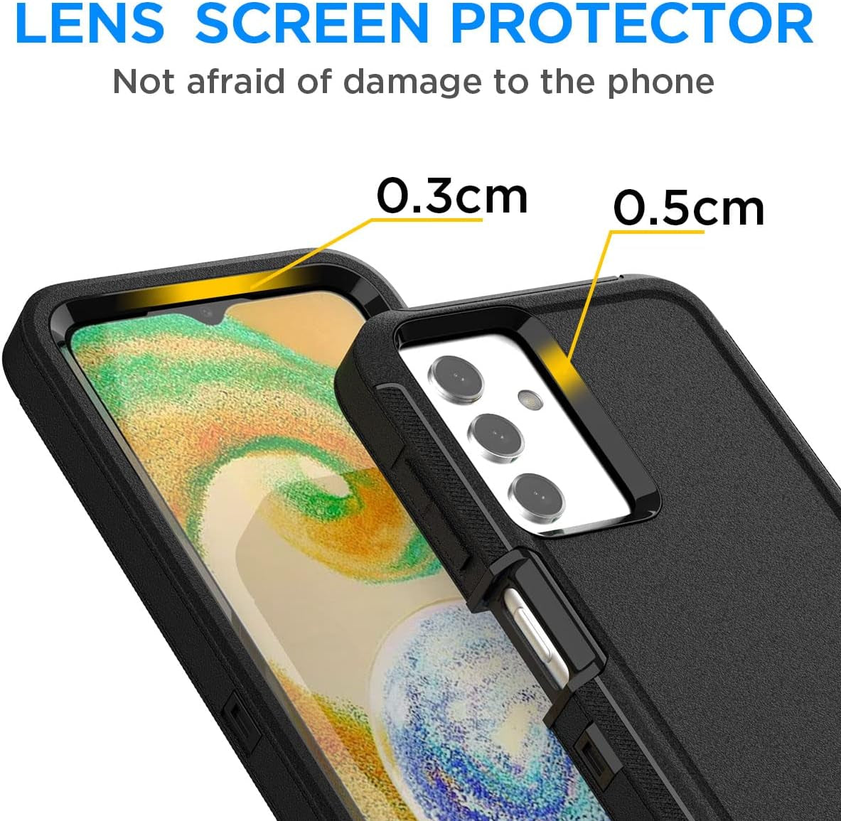 Aicase for Galaxy A04S/A13 Case(6.5")+Belt Holster,Heavy Duty 3-Layer Rugged Phone Cover,Durable Military Grade Protection Shockproof/Drop Proof/Dust-Proof Protective for Samsung A04S/A13 5G 2022  AICase   