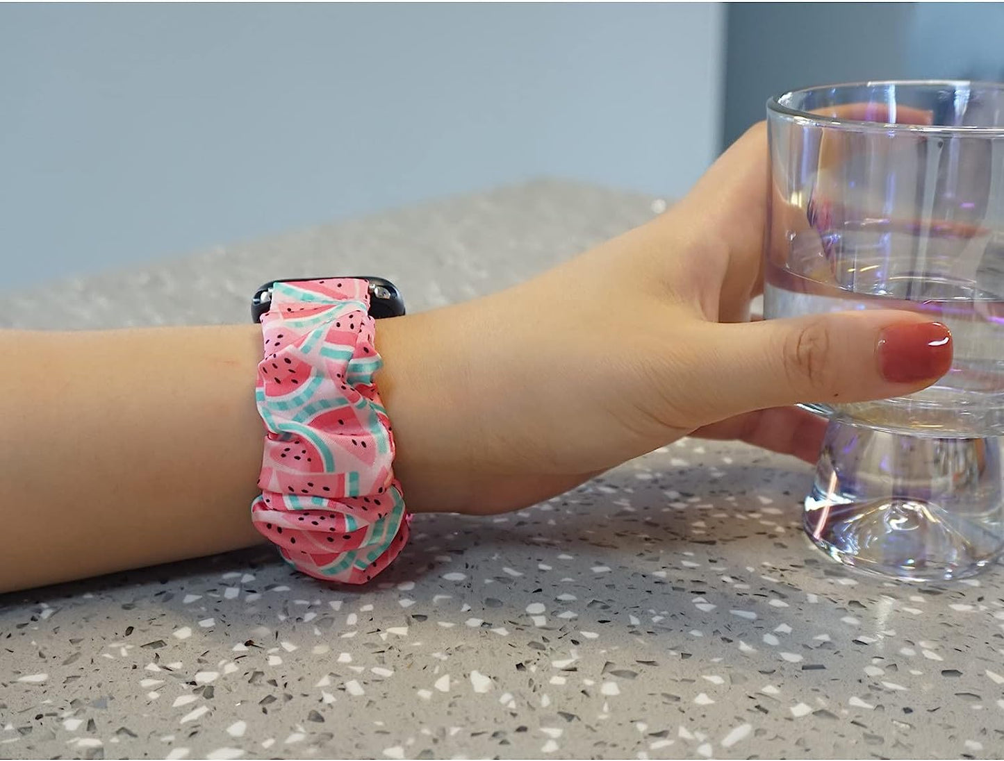 DR.DESIRE Women Scrunchie Watch Band for Apple Watch Series 8 7 6 5 4 3 2 1 Se Ultra 38Mm 40Mm 41Mm 42Mm 44Mm 45Mm 49Mm,Cute Kids Pretty Stretch Elastic I Watch Wrist Bracelet  DR.DESIRE   