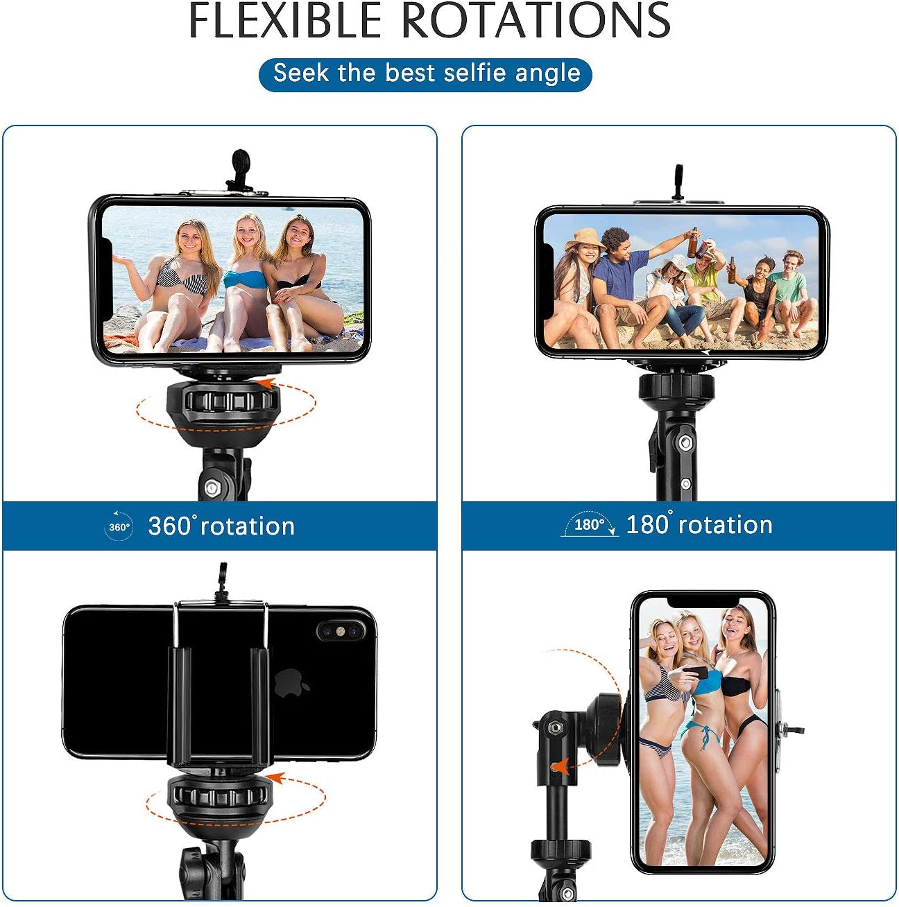 Phone Tripod, Extendable Selfie Stick Tripod  WAAO   