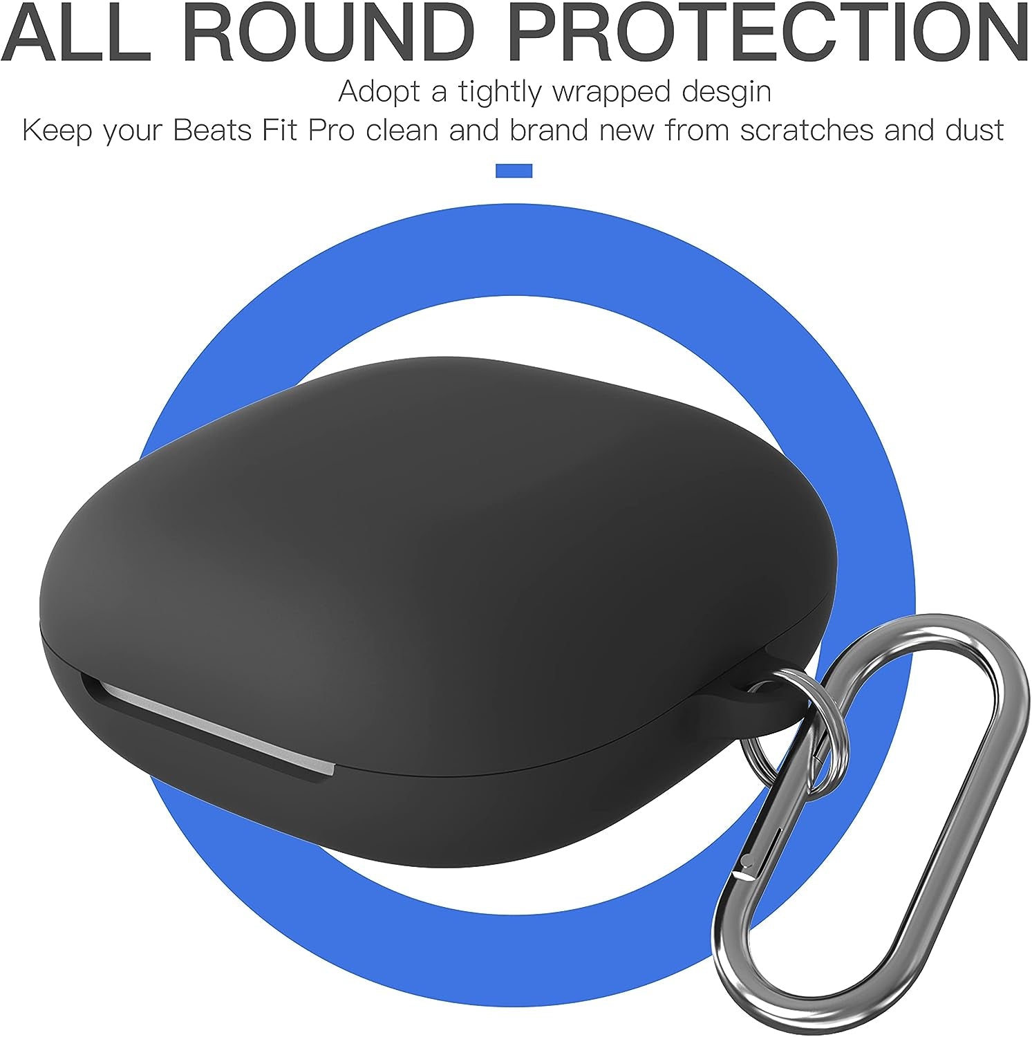 Damonlight Case for Beats Fit Pro Silicone Protective Case Cover (Black)  DamonnLight   