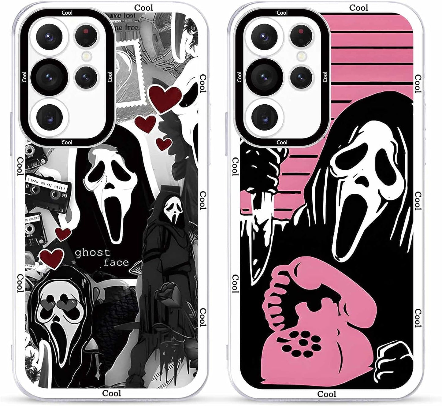 2 × Phone Case for Samsung Galaxy S20/S11E Case Clear 6.2",Scream Horror Movie Printed, Cute Skull Pattern Design Transparent Cases for Women Men Girls, Soft TPU Funda for Samsung S20/S11E,Ghost Face  DZY US Samsung Galaxy S22 Ultra (5G)  