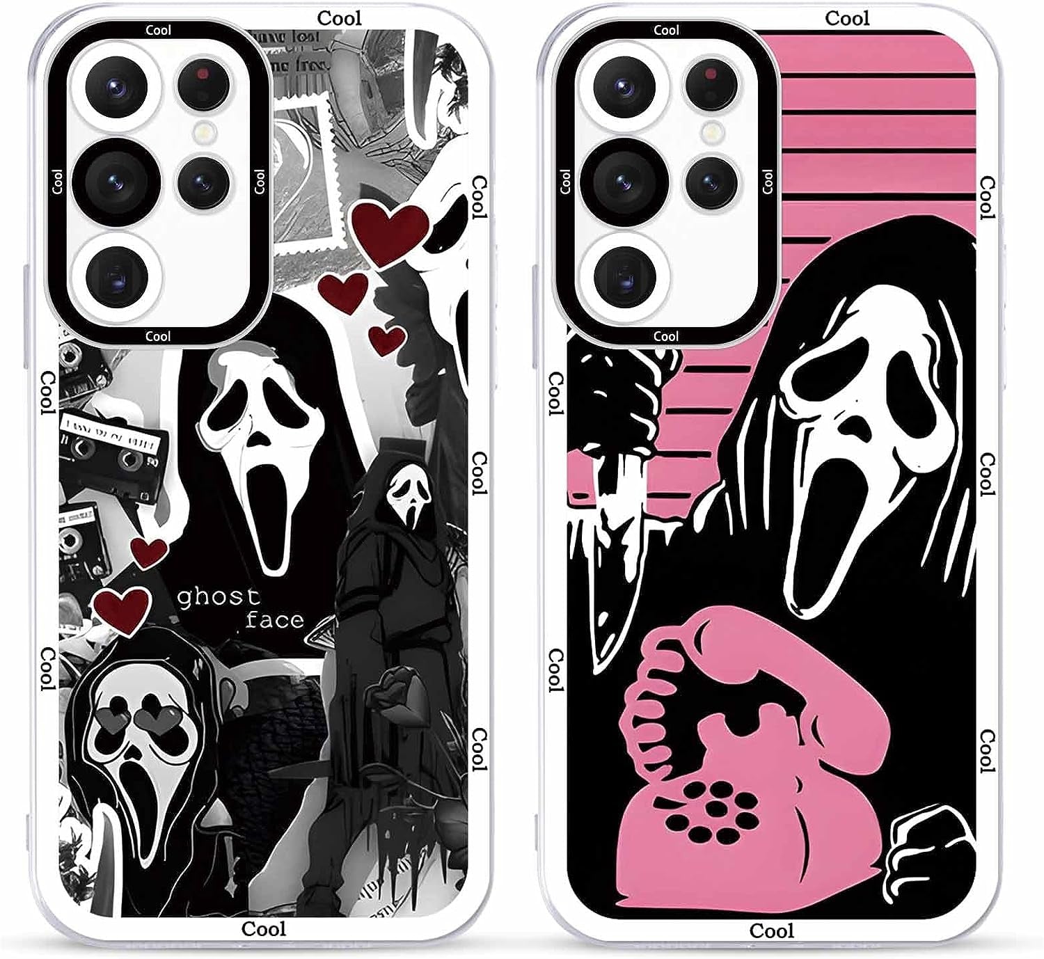 2 × Phone Case for Samsung Galaxy S20/S11E Case Clear 6.2",Scream Horror Movie Printed, Cute Skull Pattern Design Transparent Cases for Women Men Girls, Soft TPU Funda for Samsung S20/S11E,Ghost Face  DZY US Samsung Galaxy S22 Ultra (5G)  