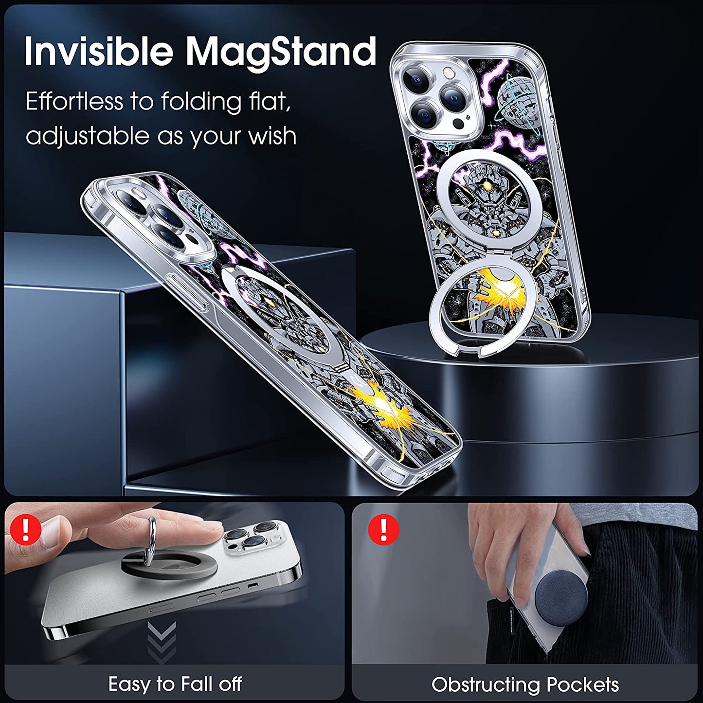 CASEKOO X ZHC Magnetic Crafts Series for Iphone 14 Pro Case with Invisible Stand [Compatible with Magsafe] [Non Yellowing] Shockproof Protective Slim Ring Holder for Women Men Phone Case 6.1 Inch 2022  CASEKOO   