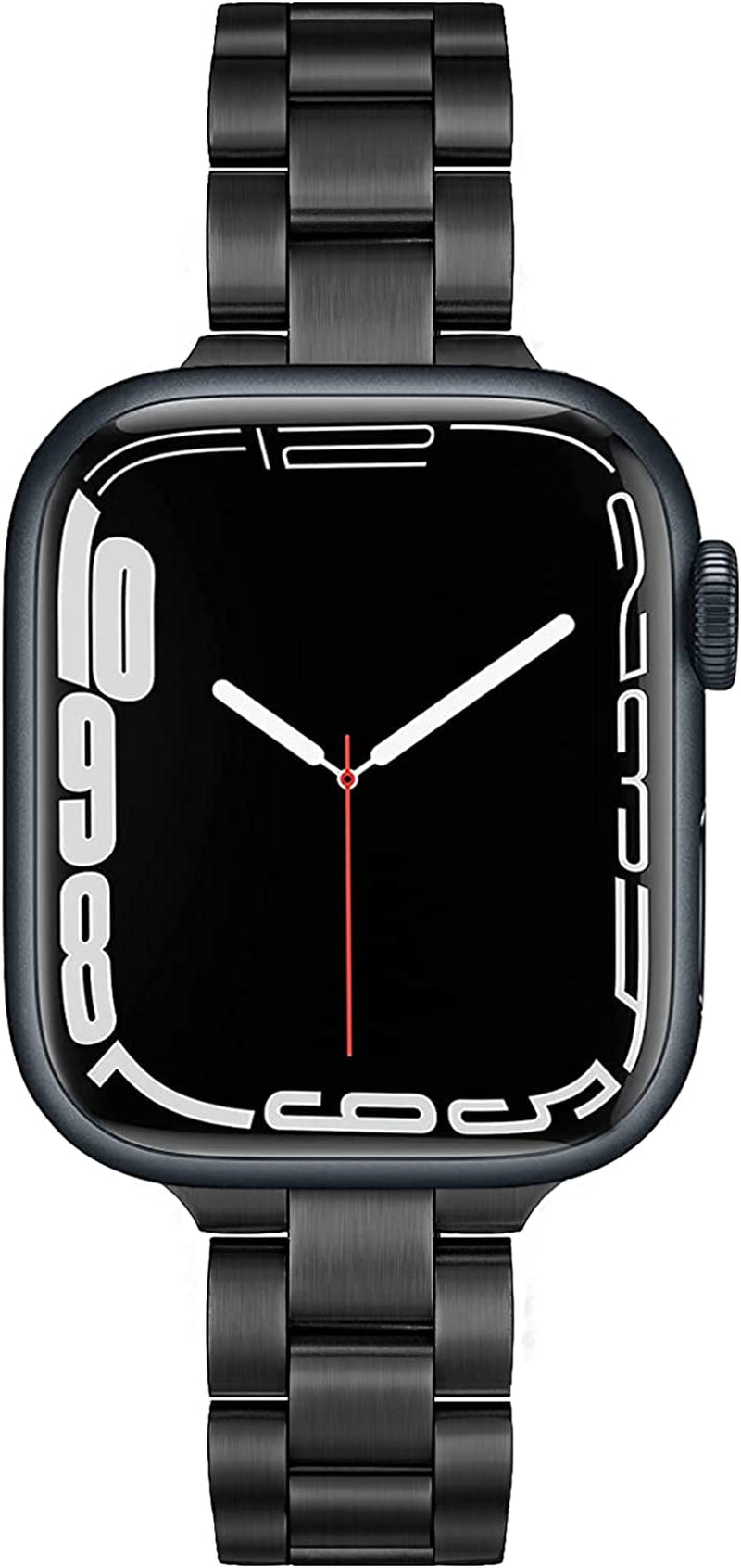 Trumirr Band for Apple Watch Series 8 7 41Mm Starlight Women, Slim Stainless Steel Watchband Feminine Strap Replacement for Iwatch SE Series 8 7 6 5 4 3 2 1 41Mm 40Mm 38Mm  TRUMiRR Black 42/44/45/49mm 