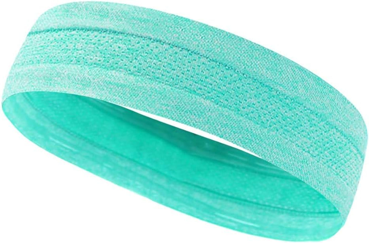 Cnebo Yoga Sports Headband for Women & Men, Breathable Solid Sweatband Anti-Slip Headbands Workout Running Headwrap Hair Bands  Cnebo Headbands Green  