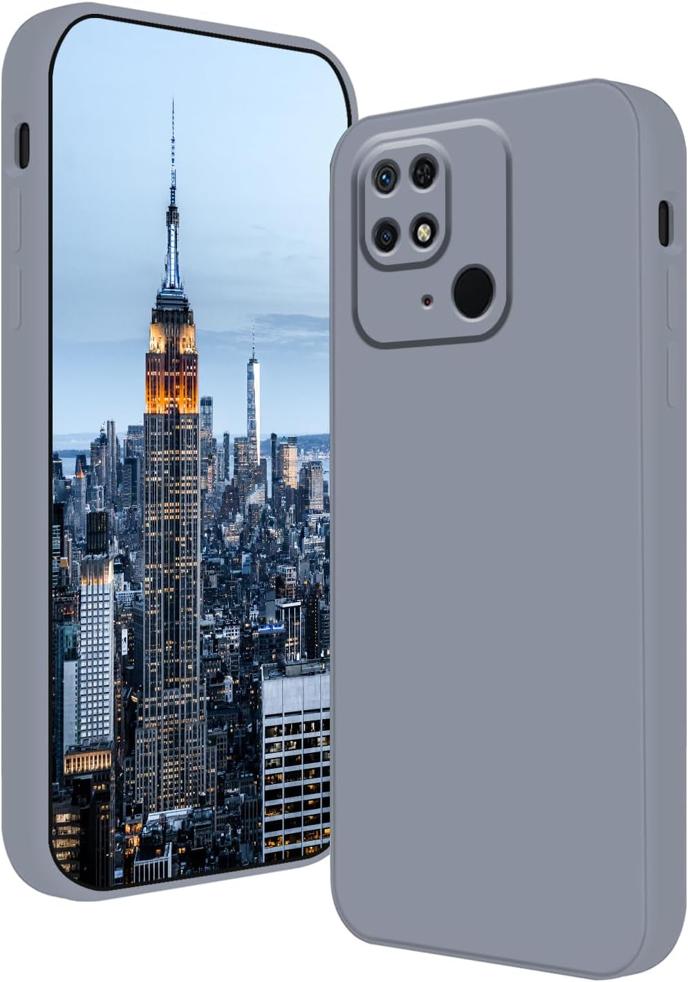 Tiwinxing Compatible with Xiaomi Redmi 10C Case Silicone Ultra Slim TPU Cases Shockproof Anti-Scratch Xiaomi Redmi 10C Phone Case Square Edges Protective Case (Green)  Tiwinxing Grey  