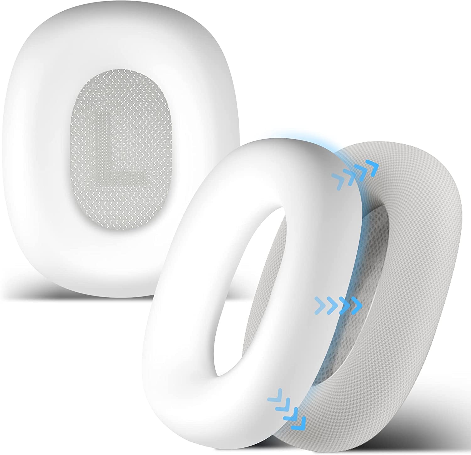 Seltureone Case Compatible for Airpods Max Earpads, Earcup Cover Protector, Silicone Earphone Protective Earpad Cover Accessories for Airpod Max Headphones Ear Pads, White  Seltureone   