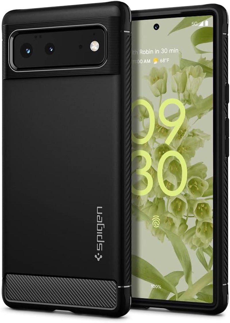 Spigen Rugged Armor Designed for Google Pixel 6 Case (2021) - Matte Black  Spigen   