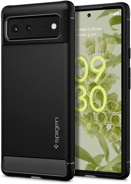 Spigen Rugged Armor Designed for Google Pixel 6 Case (2021) - Matte Black  Spigen   