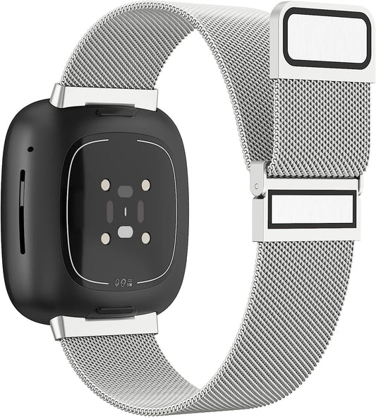 Tobfit Bands Compatible with Fitbit Versa 4/Fitbit Sense 2 & Fitbit Versa 3/Sense Watch Band for Women Men, Stainless Steel Metal Mesh Magnetic Wristband Replacement for Fitbit Versa 4/3 & Sense 2/1 Smartwatch  Tobfit   