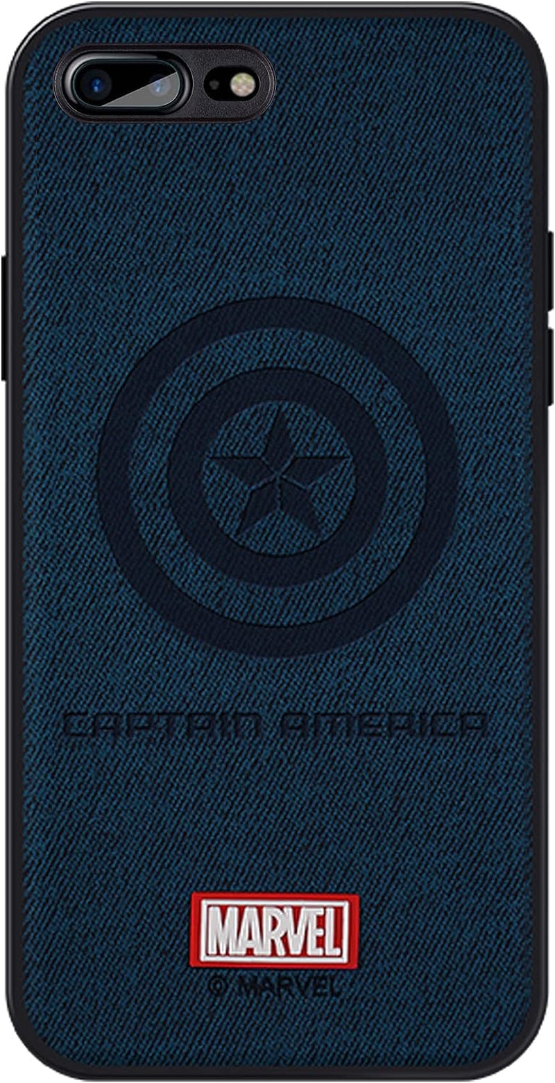 IRON SPIDER Case for Galaxy A12, with Marvel Character Samsung A12 Leather Case, A-BLACK  IRON SPIDER Captain-Blue Iphone 7/8 Plus 